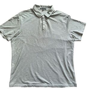 Robert Barakett Gray 3 Button Short Sleeve Polo Shirt. Size XXL.
